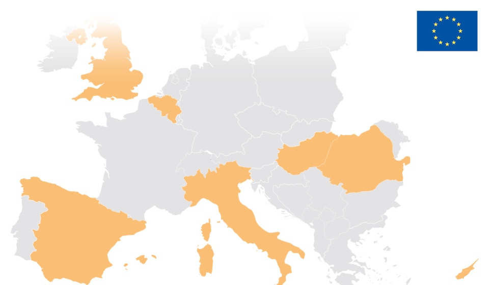 Redesign website - harta Distribuție Europa